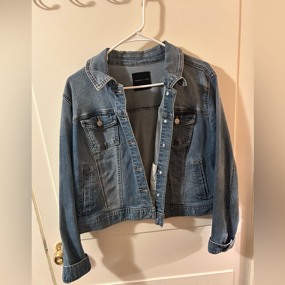 Celebrity Pink Blue Jean Jacket